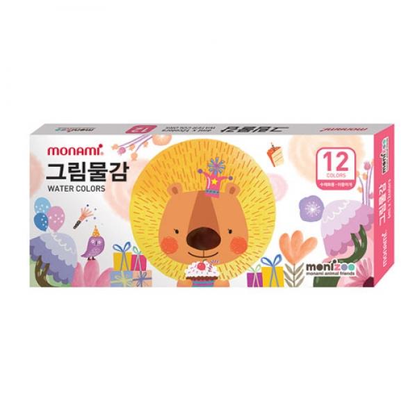 415B] 4000 모니주 수채 그림물감 12색(여) (5개세트)