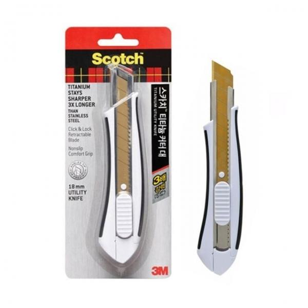 티타늄 커터칼 18mm 대형 1개입 플라스틱커터 작업용커터칼