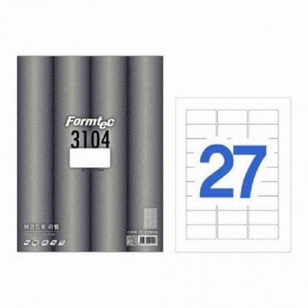 라벨용지 바코드용 라벨(27칸 100매 LS-3104 폼텍)