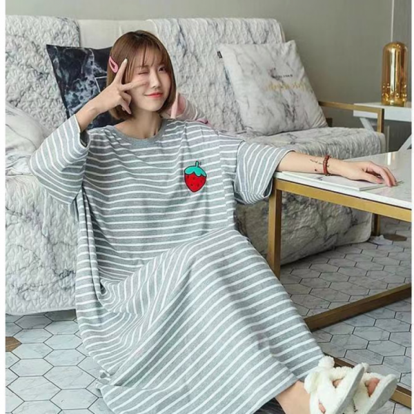 루즈핏 단가라 롱원피스 홈웨어 일상복