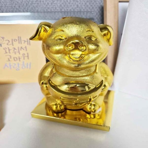 복을 부르는 황금 돼지 저금통 중형