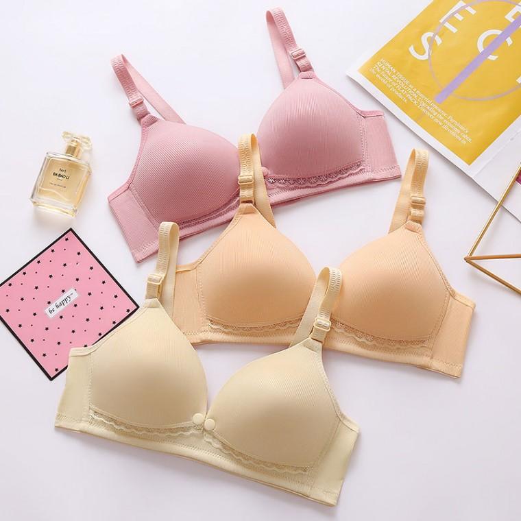 어니븐 레이스 수유브라 심리스 일체형 브래지어 임부 노와이어 큰컵 유축 속옷세트 수유 브라