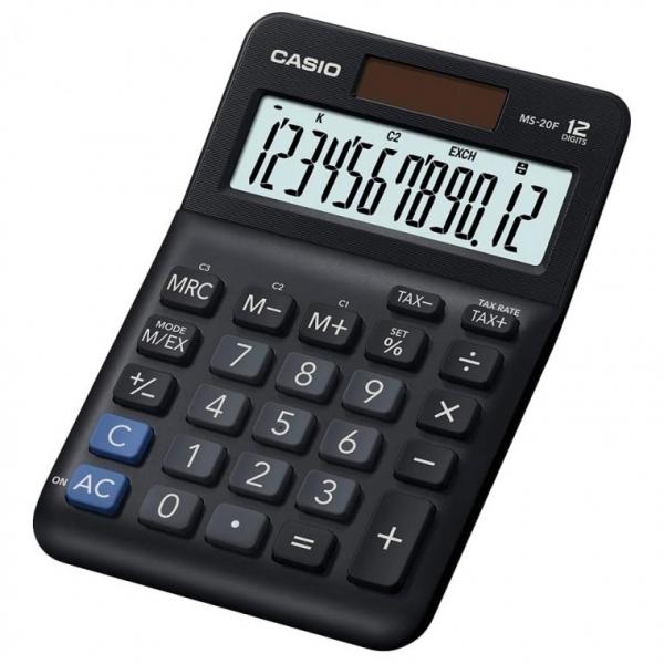 카시오 계산기 MS-20F 블랙 12자리 사무 회계 업무용