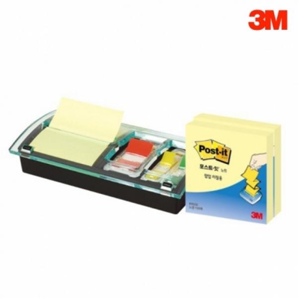 3M 메모지 메모장  크리스탈 팝업 콤보팩 DS-100 팝업리필 노랑