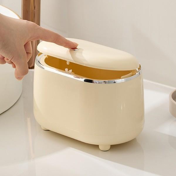 화장대 데스크 원터치 오픈 컴팩트 휴지통2.5L