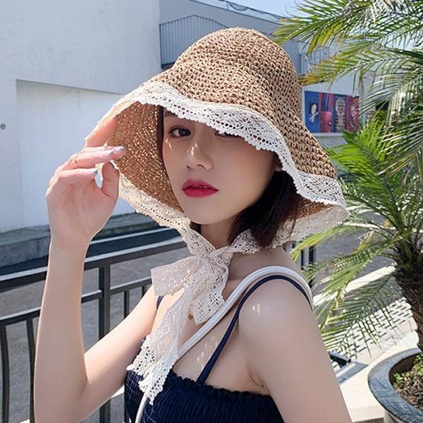 레이스 페이퍼 밀짚 보넷햇 3color   버킷 벙거지