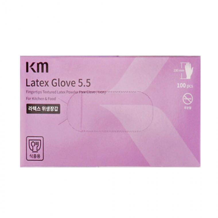 KM 식품용 라텍스 장갑 5.5g 100매