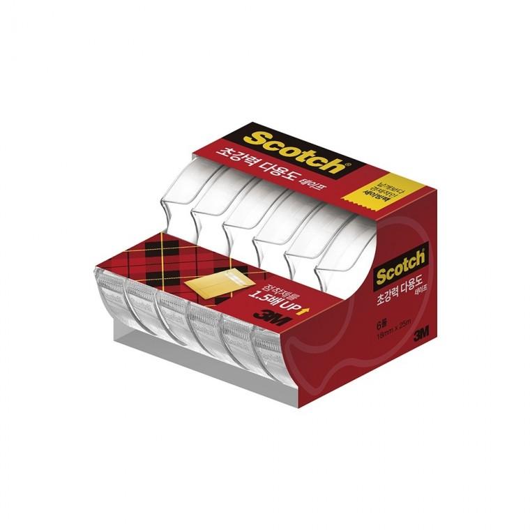 3M 스카치 초강력테이프 세이빙팩 6개 12mmx25M
