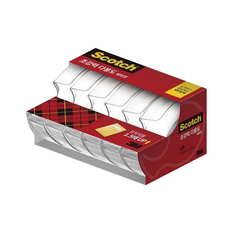 3M 스카치 초강력테이프 세이빙팩 6개 18mmx25M