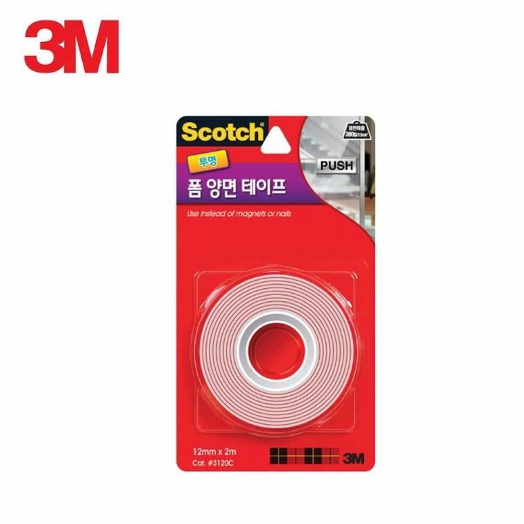 3M 강력 투명 폼 양면 테이프 3120C 12mm x 2M