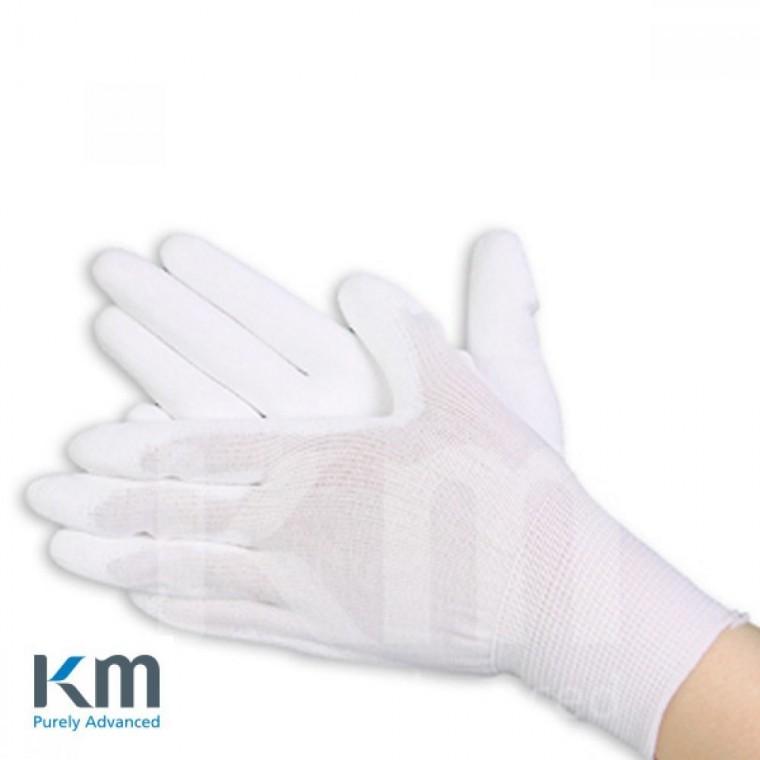 KM 크린룸 PU PALM 손바닥 코팅 장갑 10켤레입