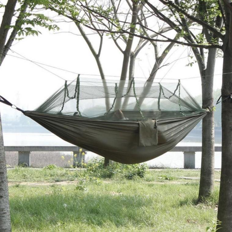 초경량 모기장 백배킹 카키 캠핑 야외 해먹