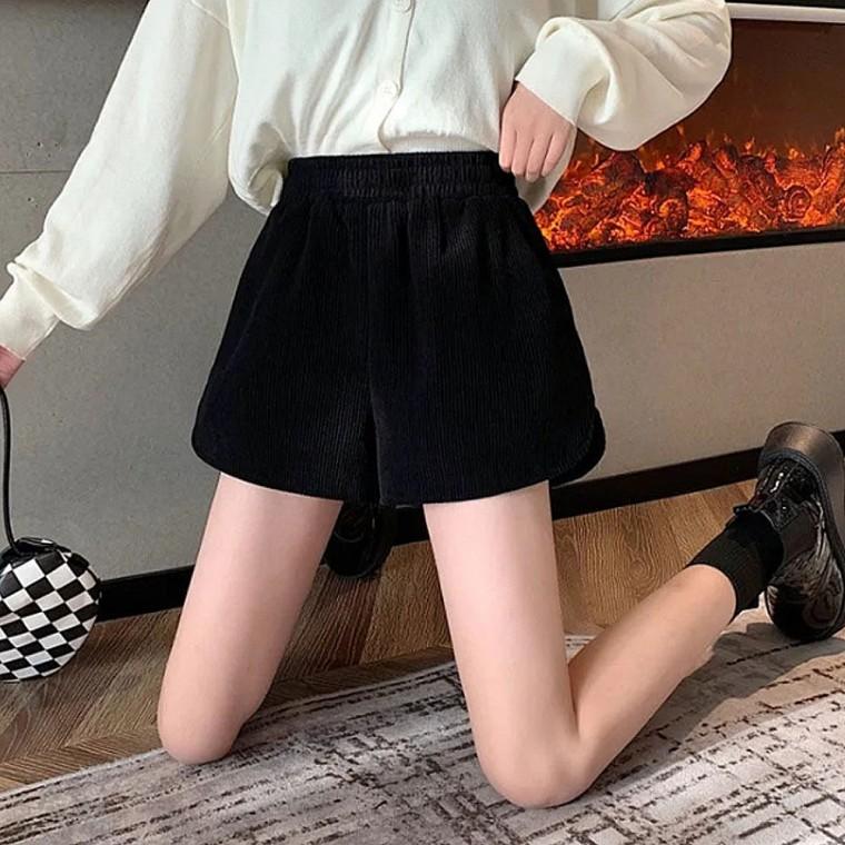 반바지 골덴 인시 숏팬츠 여성 옆트임 바지 캐주얼