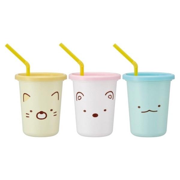 스밋코구라시 스트로우 빨대물컵 3p세트 320ml / 파티컵