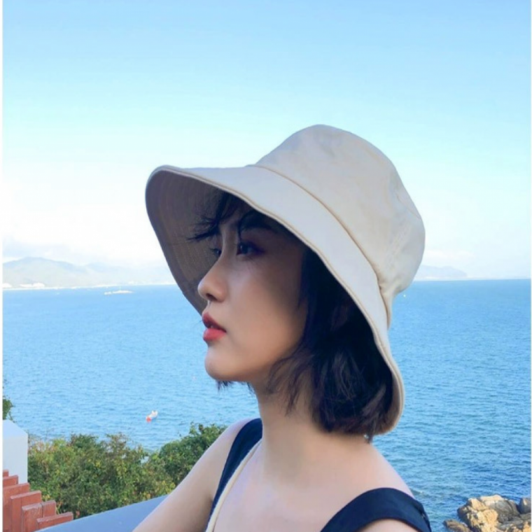 순면버킷햇 자외선차단 코튼 무지 심플 벙거지 여성버킷햇 단체 행사선물