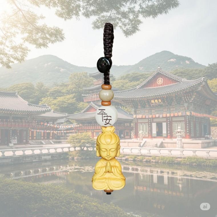 평안 기원 매듭 장식 (관음보살)