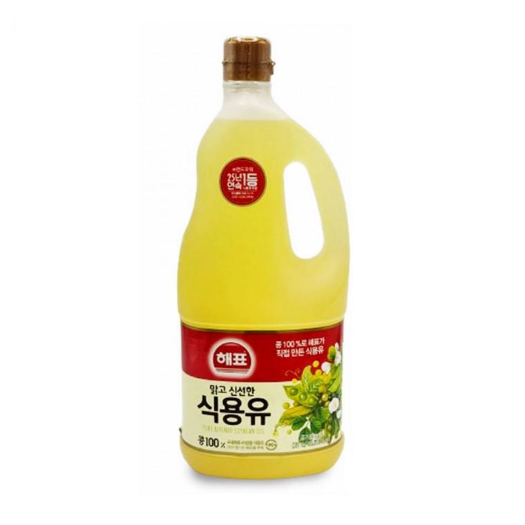 해표 콩 100% 식용유 1.9L 대용량 콩기름 요리기름