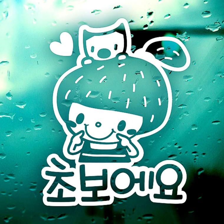 초보에요 반사시트지 자동차스티커