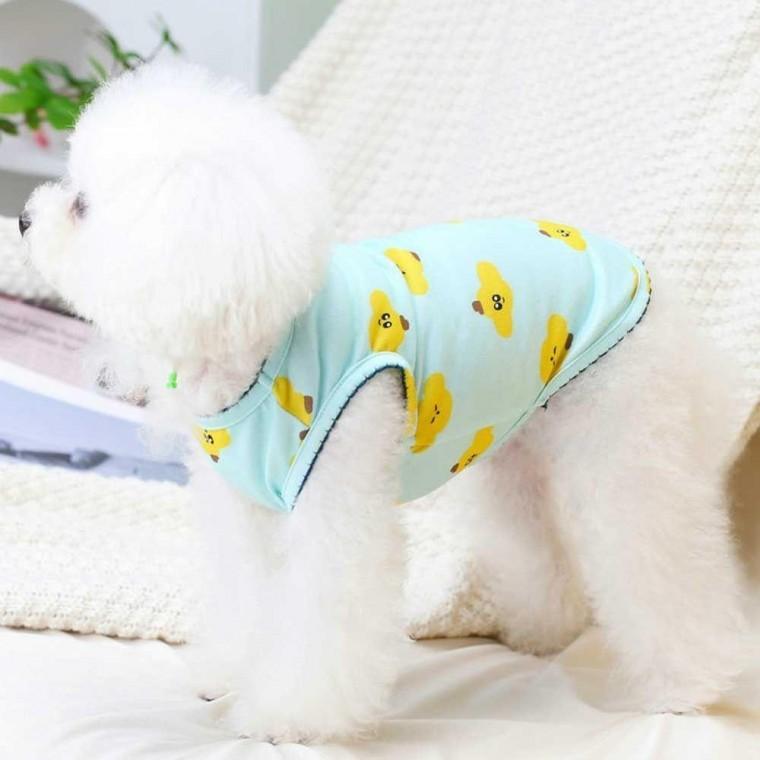 반려견 데일리 시원한 부드러운 여름 민소매 패션
