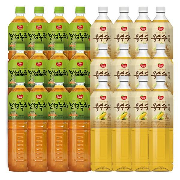 동원 옥수수수염차 1.5L 12병 + 보성녹차 1.5L 12병