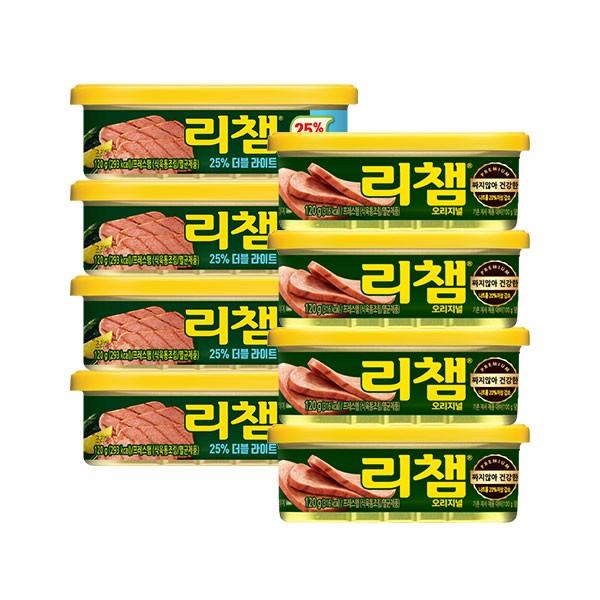 동원 리챔 120g 8입(오리지널4더블라이트4) 2팩 (총 16캔)