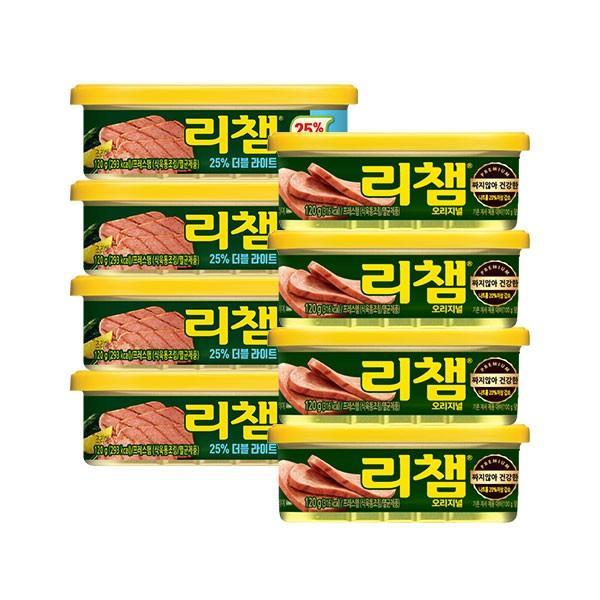동원 리챔 120g 8입(오리지널4더블라이트4) 2팩 (총 16캔)