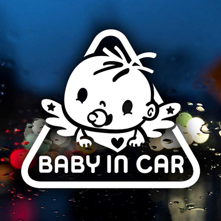 BABY IN CAR 어린천사 반사시트지 자동차스티커