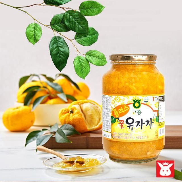 고흥 유자즙 농협생산 생강청 꿀유자차 1kgx12병