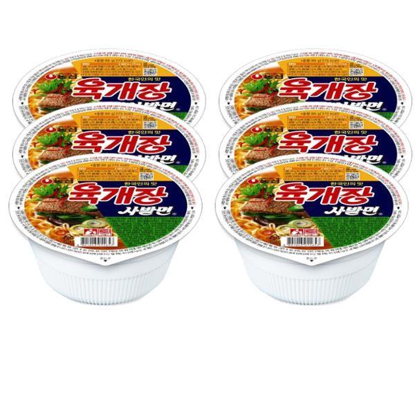 농심 컵라면 육개장 사발면 86g 18개입