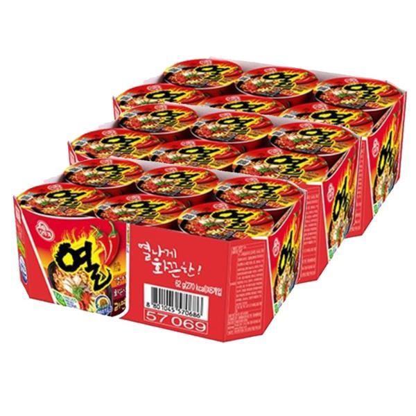 오뚜기 컵라면 열라면 62g 18개입