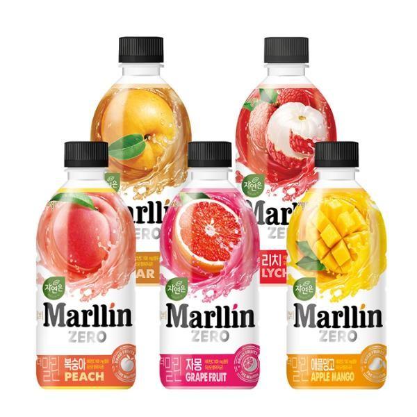 웅진식품 자연은 말린 제로칼로리 과일음료 500ml 20페트 (복숭아 애플망고 자몽 리치 배 중 택1)