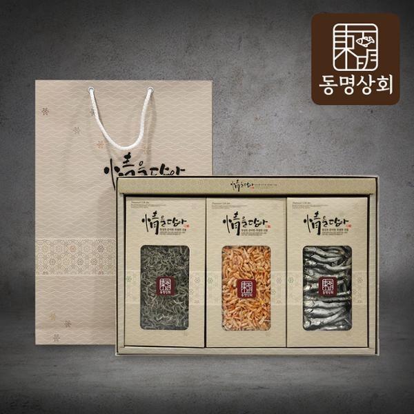 동명상회 남해안 최상급 멸치 새우 3종 선물세트