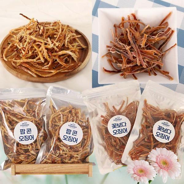 건어물 모듬간식세트(팝콘 오징어 180g + 꽃보다 오징어 100g)
