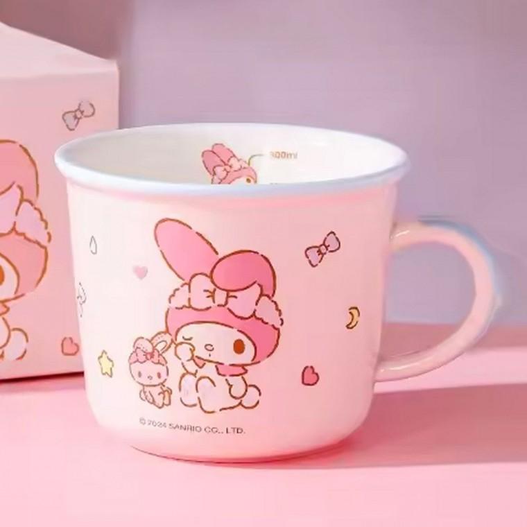 눈금 머그컵 340ml 산리오 마이멜로디 투톤