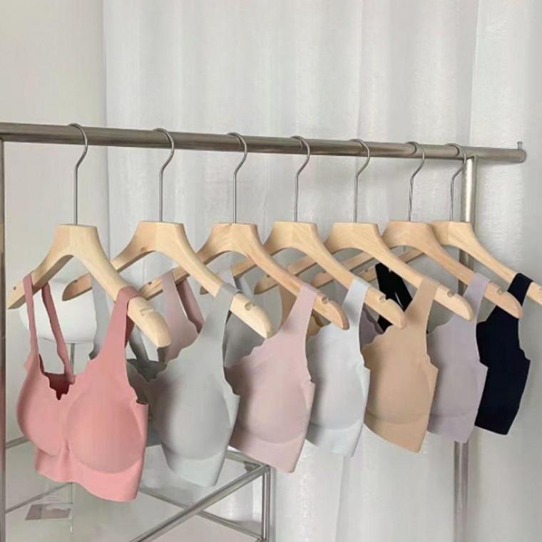 보들보들 햄라인 브라 팬티 세트 여성 속옷 노와이어 여자 선물용 심리스 스팬티 몰드