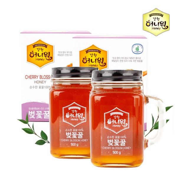 허니원 벚꽃 벌꿀 핸들컵 500g 2병