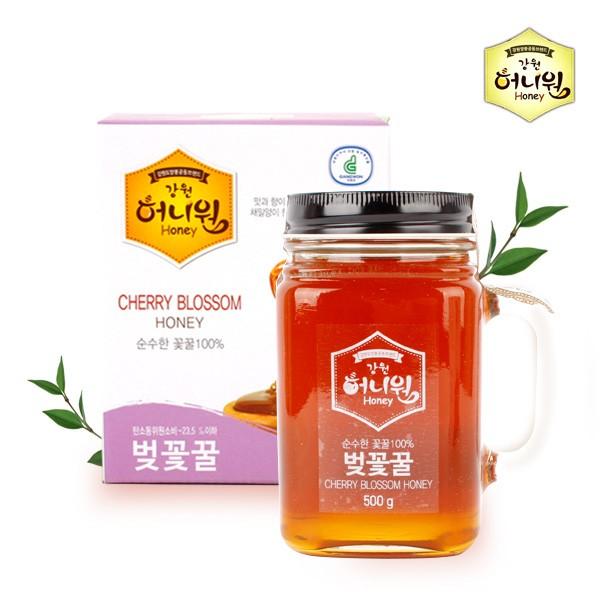 허니원 벚꽃 벌꿀 핸들컵 500g 1병