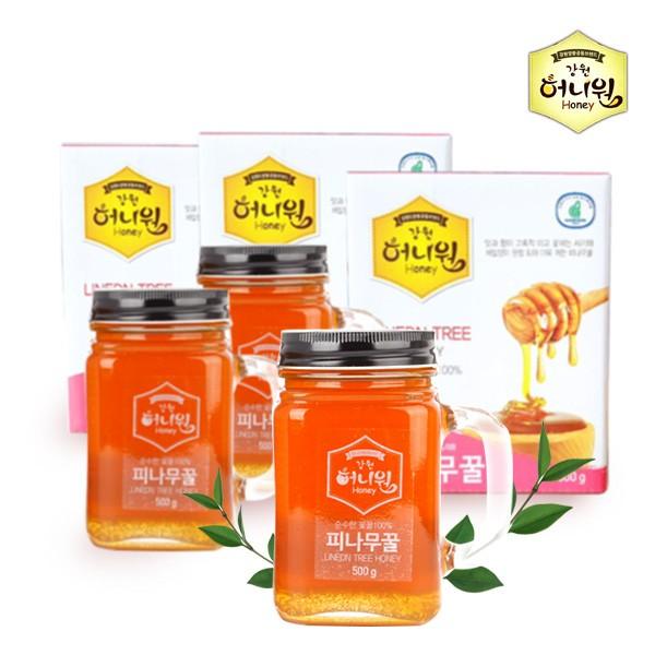 허니원 피나무 벌꿀 핸들컵 500g 3병