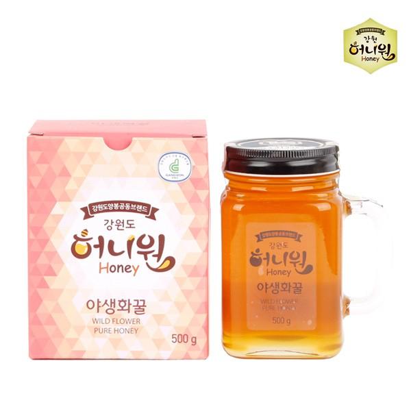 허니원 야생화(잡화) 벌꿀 핸들컵 500g 1병
