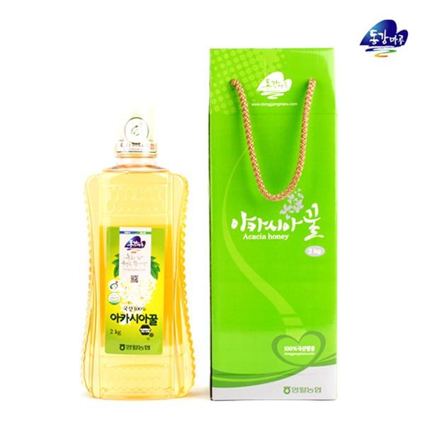 영월농협 동강마루 아카시아꿀 튜브 2kg 손잡이박스