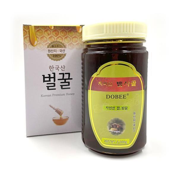 지리산뱀사골 자연산 밤잡화꿀 2.0kg (병 선물용박스)