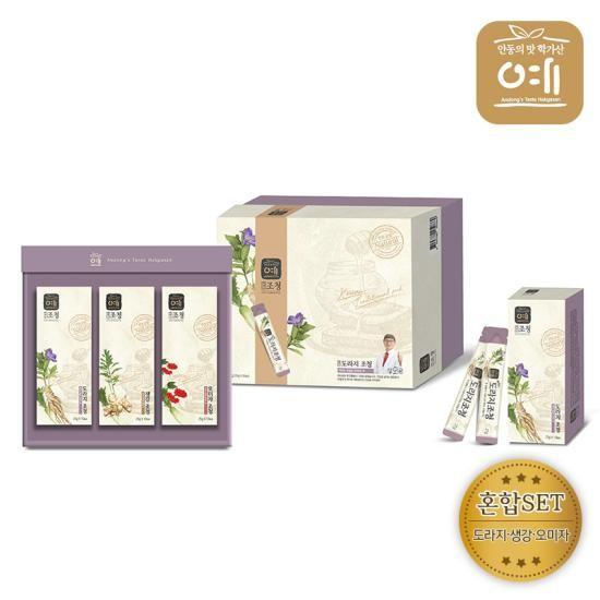 학가산예조청 짜먹는 조청 혼합3종 25g 30포 쇼핑백