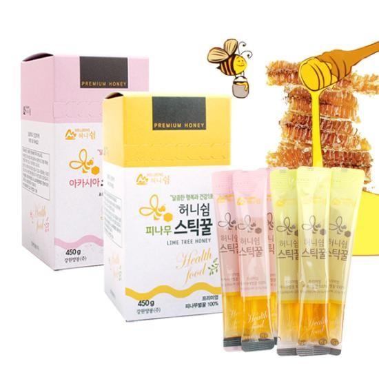 강원양봉 아카시아 피나무 스틱꿀 각1박스(박스당30스틱)