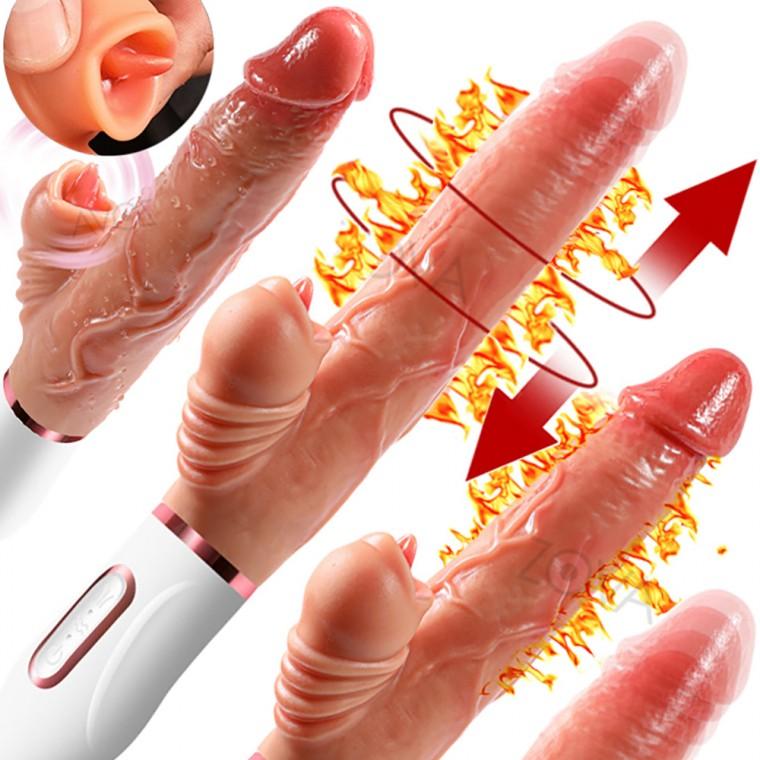 왕대물 상하 피스톤머신 강력2단 자동딜도 12단 오랄진동 히팅온열 듀얼 바이브레터 데토네이트