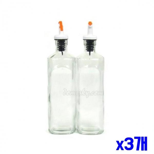 투명 유리 오일병 2p 350ml x3개 소스통 오일통