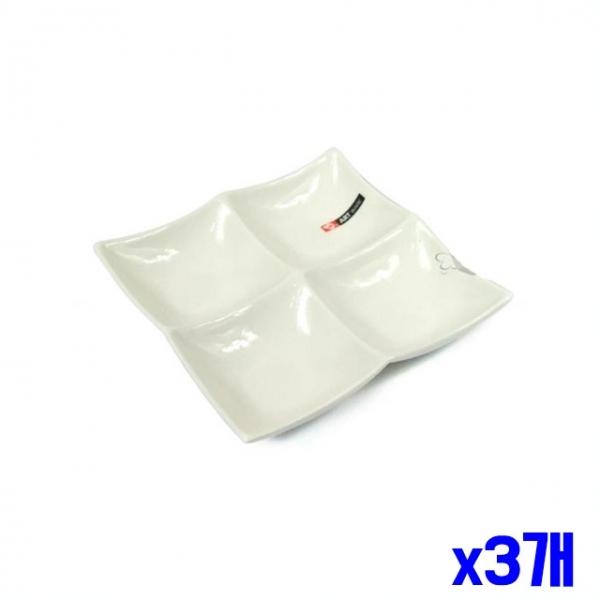 사각 도자기 나눔접시 20cm x3개 반찬접시 그릇