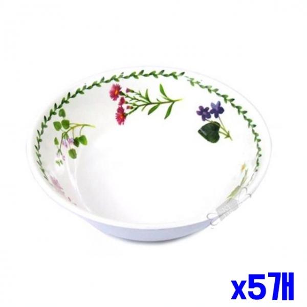 가벼운 멜라민재질 원형볼 19x5.7cm x5개 식기류 접시