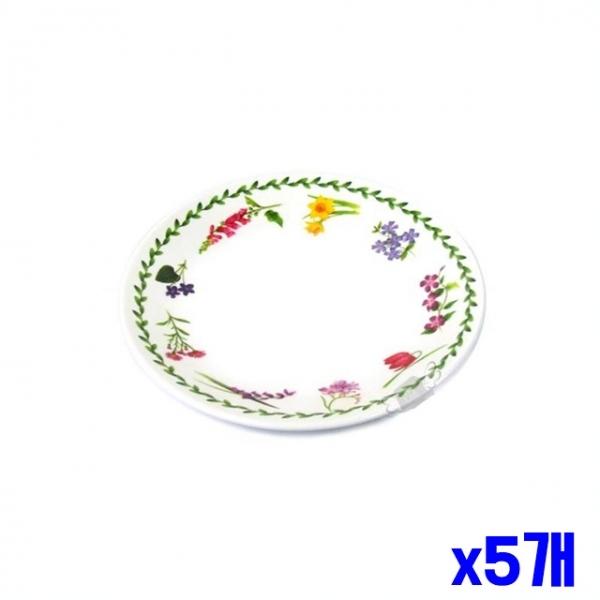 가벼운 멜라민재질 원형 일반접시 19.5x2cm x5개 그릇