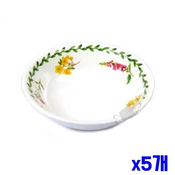 가벼운 멜라민재질 원형 그릇 13.8x3.6cm x5개 접시