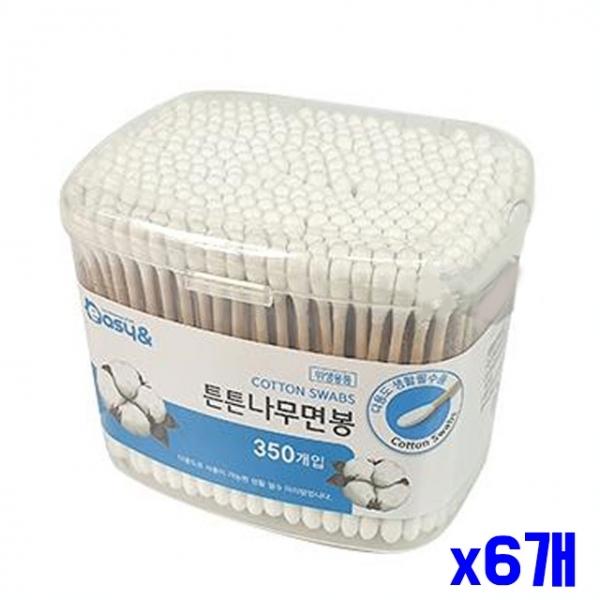 튼튼한 원터치 면봉 350개입 x6개